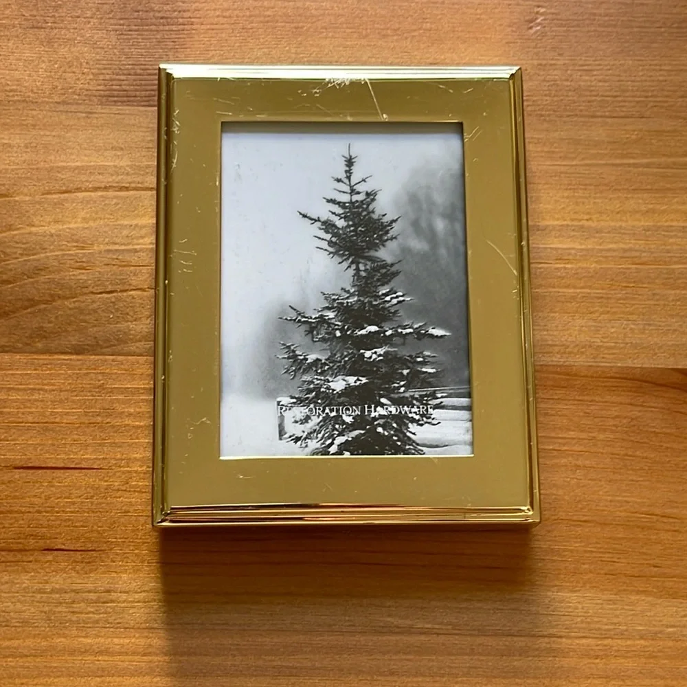 Restoration Hardware gold metal ornament picture frame